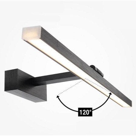 LED sieninis šviestuvas, juodas, 14W, neutrali balta šviesa