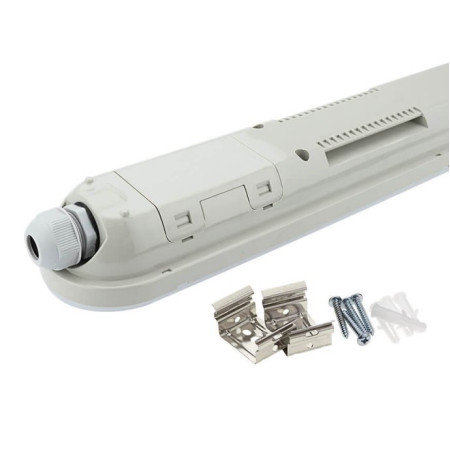 LED šviestuvas, 40W, vandeniui atsparus, 120cm, avarinis režimas, neutrali balta šviesa