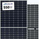 JA SOLAR saulės panelė, 550Wp, monokristalinė, dvipusė, PERC