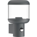 LED sieninis Up šviestuvas, tamsiai pilkas, PIR jutiklis