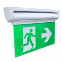 LED evakuacinis šviestuvas, 3W, 50Lm/W, lubinis, paviršinis, su rodykle