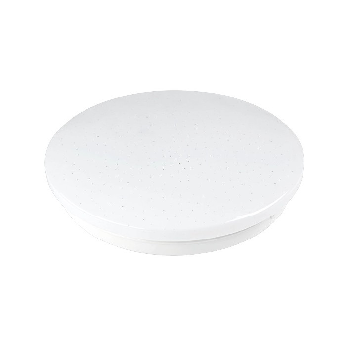 LED lubų šviestuvas, 12W, DIP-Switch, matinis gaubtas žvaigždutėmis, CCT šviesa