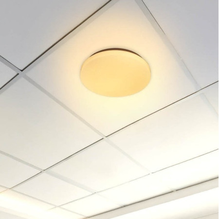 LED lubų šviestuvas, 12W, DIP-Switch, matinis gaubtas žvaigždutėmis, CCT šviesa