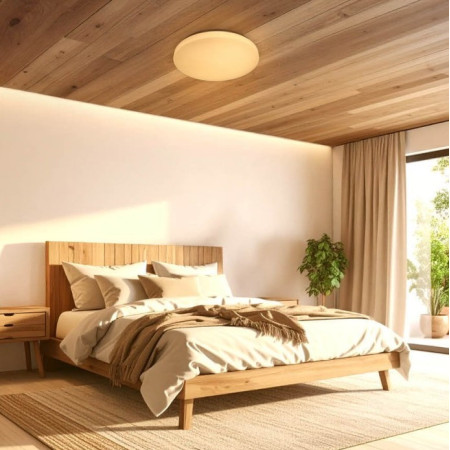 LED lubų šviestuvas, 18W, DIP-Switch, matinis gaubtas, CCT šviesa