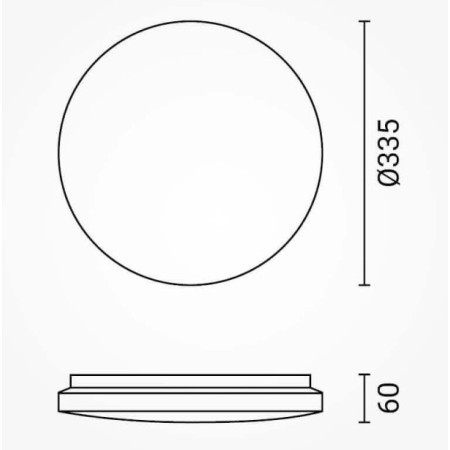 LED lubų šviestuvas, 18W, DIP-Switch, matinis gaubtas, CCT šviesa