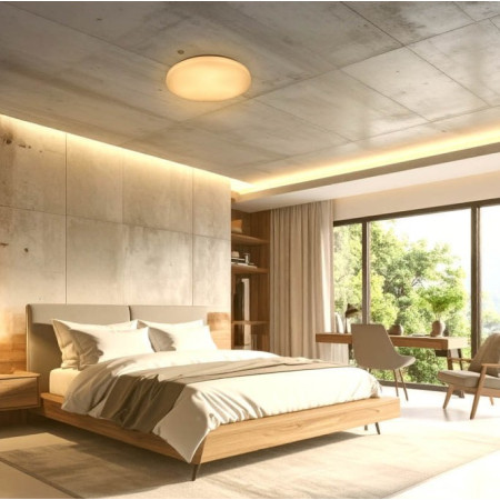 LED lubų šviestuvas, 24W, DIP-Switch, matinis gaubtas, CCT šviesa