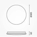 LED lubų šviestuvas, 24W, DIP-Switch, matinis gaubtas, CCT šviesa