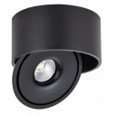 LED lubų šviestuvas, 20W, apvalus, reguliuojamas, juodas, CCT šviesa