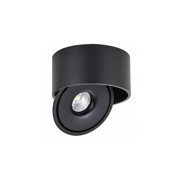 LED lubų šviestuvas, 30W, apvalus, reguliuojamas, juodas, CCT šviesa