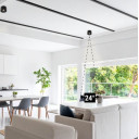 LED lubų šviestuvas, 10W, juodas, neutrali balta šviesa