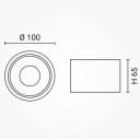 LED lubų šviestuvas, 10W, juodas, neutrali balta šviesa