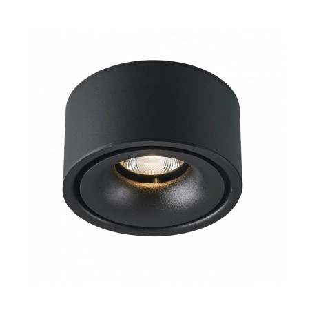 LED lubų šviestuvas, 10W, juodas, šilta balta šviesa