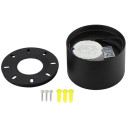 LED lubų šviestuvas, 10W, juodas, šilta balta šviesa