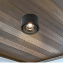 LED lubų šviestuvas, 10W, juodas, šilta balta šviesa