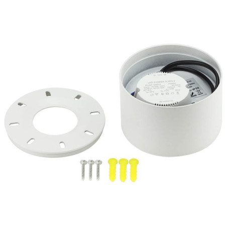 LED lubų šviestuvas, 10W, baltas, neutrali balta šviesa