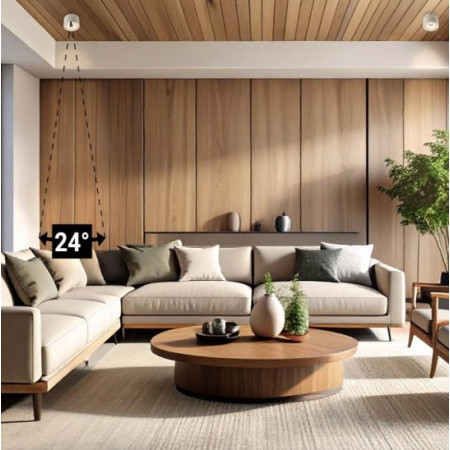 LED lubų šviestuvas, 10W, baltas, šilta balta šviesa