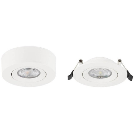 LED lubų šviestuvas, 5W, baltas, reguliuojamas, CCT šviesa