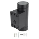 LED sieninis šviestuvas, juodas, cilindrinis, 2 lizdai, Max 70W