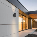 LED sieninis šviestuvas, juodas, cilindrinis, 2 lizdai, Max 70W