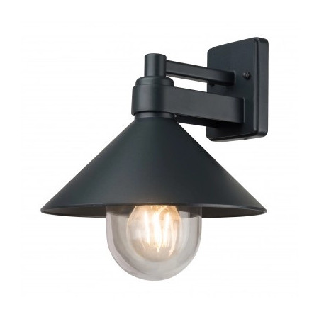 LED sieninis šviestuvas, juodas, kūgis, 1 lizdas, Max 40W