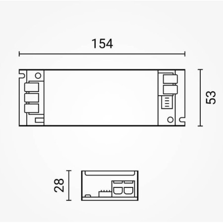 LED juostos maitinimo šaltinis, 100W, 12V, 8.3A, tylus