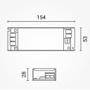 LED juostos maitinimo šaltinis, 100W, 12V, 8.3A, tylus