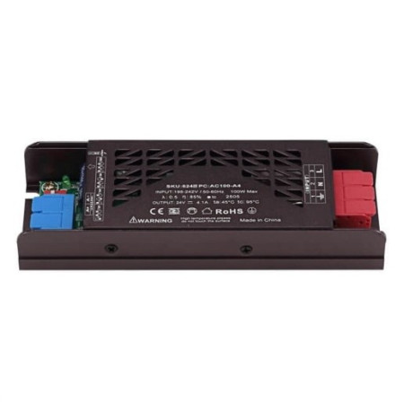 LED juostos maitinimo šaltinis, 100W, 24V, 4.1A, tylus