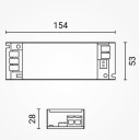 LED juostos maitinimo šaltinis, 100W, 24V, 4.1A, tylus