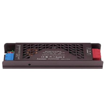 LED juostos maitinimo šaltinis, 150W, 24V, 6.25A, tylus