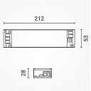 LED juostos maitinimo šaltinis, 200W, 24V, 8.3A, tylus
