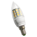 LED Lemputė E14 3.8W 220V su 24 SMD 5050 LED su stikliuku