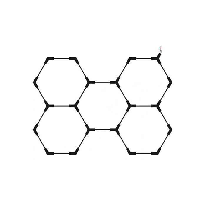 LED korys (hexagon), 5HEX, 192W, šalta balta šviesa