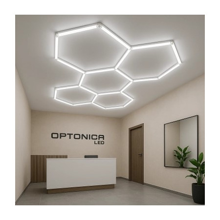 LED korys (hexagon), 5HEX, 192W, šalta balta šviesa