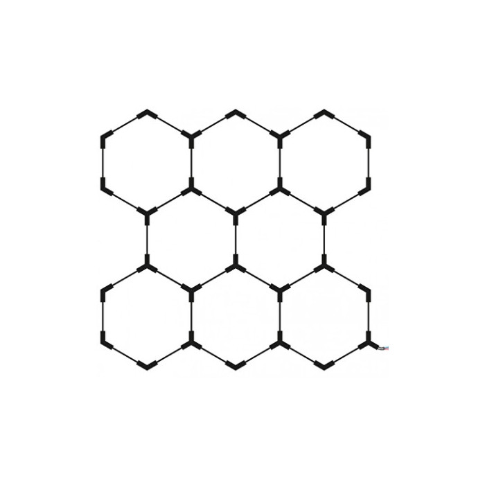 LED korys (hexagon), 8HEX, 280W, šalta balta šviesa