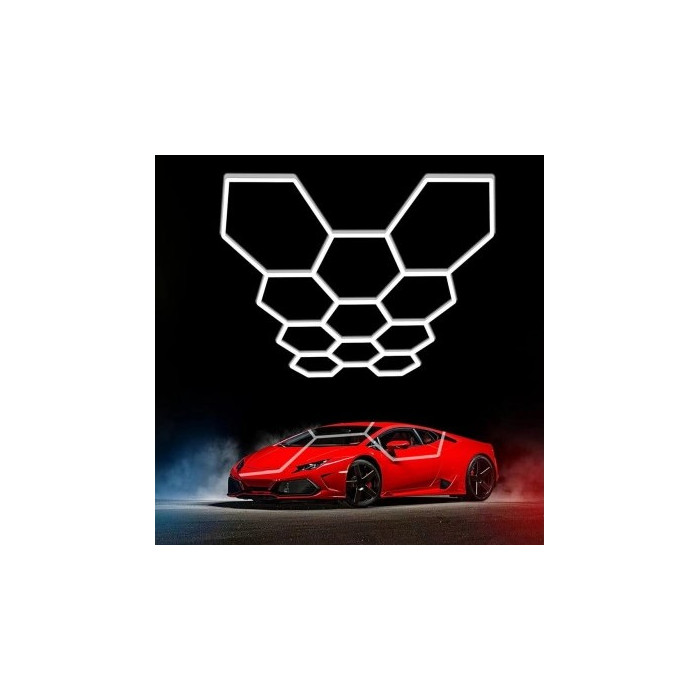 LED korys (hexagon), 11HEX, 385W, šalta balta šviesa