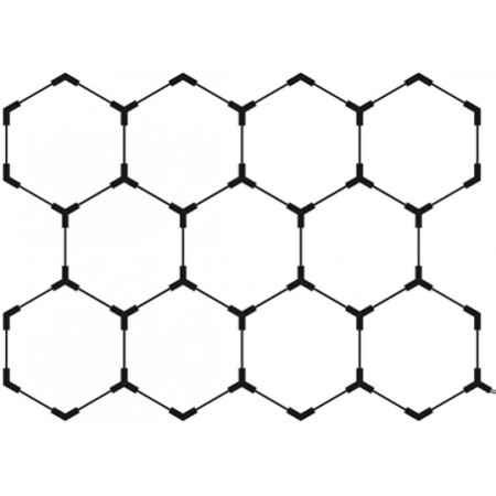 LED korys (hexagon), 11HEX, 385W, šalta balta šviesa