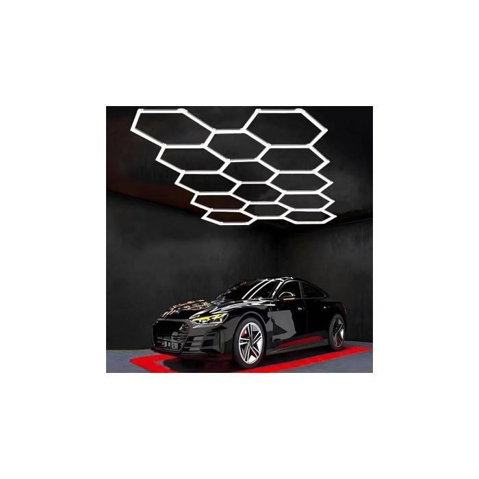 LED korys (hexagon), 14HEX, 456W, šalta balta šviesa