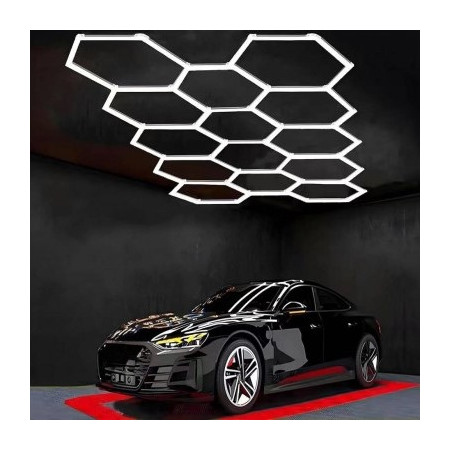 LED korys (hexagon), 14HEX, 456W, šalta balta šviesa