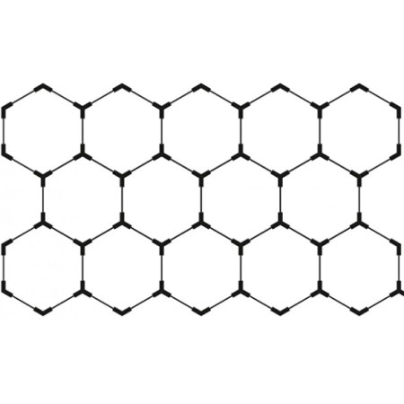 LED korys (hexagon), 14HEX, 456W, šalta balta šviesa