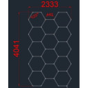 LED korys (hexagon), 14HEX, 456W, šalta balta šviesa