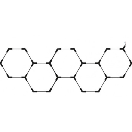 LED korys (hexagon), 5HEX, 203W, šalta balta šviesa