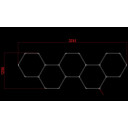 LED korys (hexagon), 5HEX, 203W, šalta balta šviesa