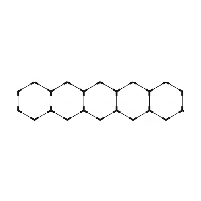 LED korys (hexagon), 5HEX, 199W, šalta balta šviesa