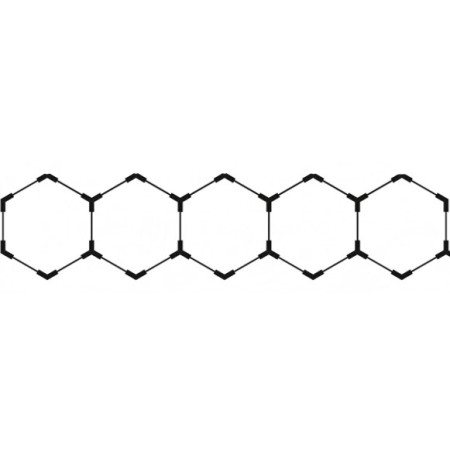 LED korys (hexagon), 5HEX, 199W, šalta balta šviesa