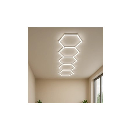 LED korys (hexagon), 5HEX, 199W, šalta balta šviesa