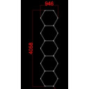 LED korys (hexagon), 5HEX, 199W, šalta balta šviesa