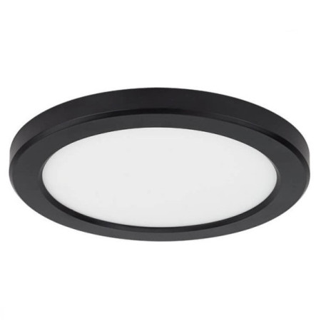 LED paviršinė mini panelė, apvali, juoda, 10/15/18W, CCT šviesa