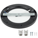 LED paviršinė mini panelė, apvali, juoda, PIR jutiklis, 10/15/18W, CCT šviesa