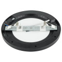 LED paviršinė mini panelė, apvali, juoda, PIR jutiklis, 10/15/18W, CCT šviesa