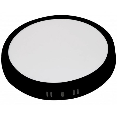 LED paviršinė panelė, apvali, juoda, 6W, CCT šviesa